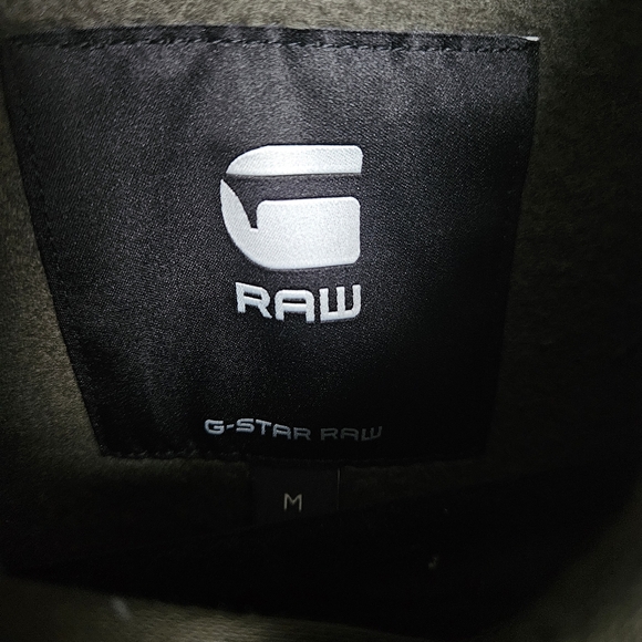 G-Star Raw Men's Utility Quilted Hoodie Olive Green Relaxed Fit Size Medium - Picture 12 of 14